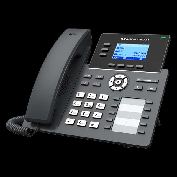 grp2604_left_web-(Copy) تلفن تحت شبکه گرنداستریم مدل GrandStream 3-Line Essential IP Phone GRP2604Pf - Image 1